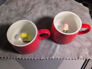 2022 SpongeBob SquarePants Coffee Mug Cup w/ Hidden Character - SPONGEBOB RED